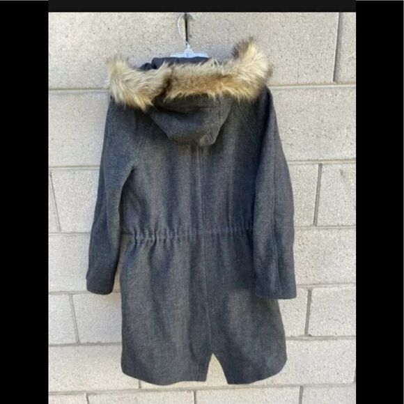 New Madewell Vancouver Wool blend Parka Dark Grey Size small - Picture 6 of 6